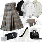 Battle Of Kilts Men’s Tartan Kilt Outfit – 8-Piece Scottish Set with Premium Accessories